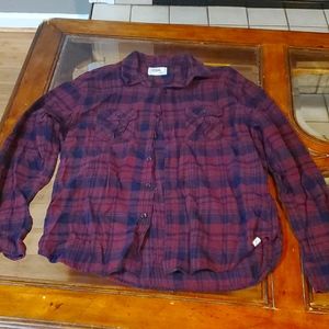 Maroon and dark blue button down